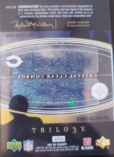 CHRIS LEAK DALLAS BAKER 2007 Upper Deck Trilogy DUAL Rookie AUTO Autograph #/99