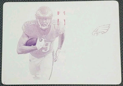 J.J. ARCEGA-WHITESIDE 2019 Panini Unparalleled RC PRINTING PLATE #1/1  Eagles JJ