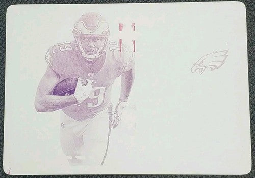 J.J. ARCEGA-WHITESIDE 2019 Panini Unparalleled RC PRINTING PLATE #1/1  Eagles JJ