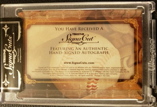 Neil MEDCHILL Kelvin De LEON 2011 Tristar SignaCuts DUAL AUTO RED SP 1/5 Yankees
