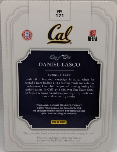 DANIEL LASCO 2016 National Treasures Jersey Patch PRINTING PLATE #1/1 Saints Cal