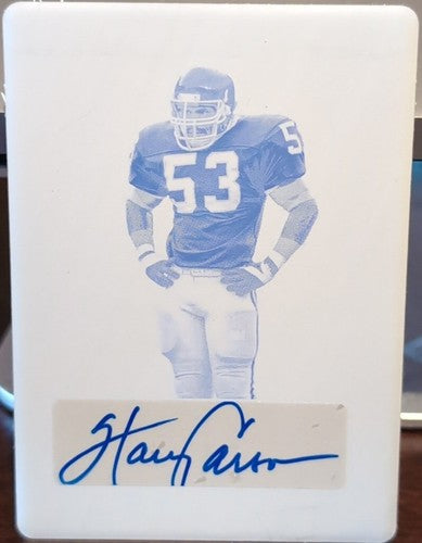 HARRY CARSON 2022 Leaf Trinity AUTO PRINTING PLATE SP 1/1 NY Giants Hall Of Fame
