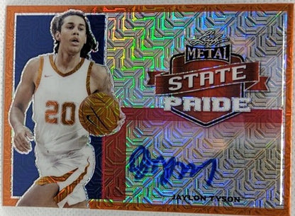 JAYLON TYSON 2021-22 Leaf Metal State Pride RC AUTO Orange SP #/3 Cavaliers Cavs