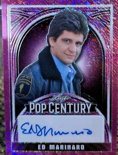 ED MARINARO 2024 Leaf Pop Century AUTO PINK SHIMMER /7 Hill Street Blues Vikings
