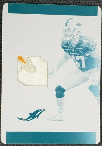 KIKO ALONSO 2017 National Treasures LOGO PATCH PRINTING PLATE SP #1/1 Dolphins