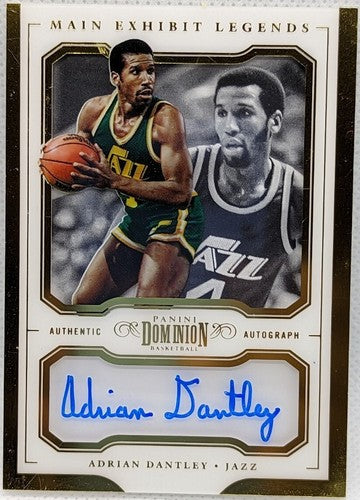 ADRIAN DANTLEY 2017-18 Panini Dominion Main Exhibit Legends GOLD AUTO #5/10 Jazz
