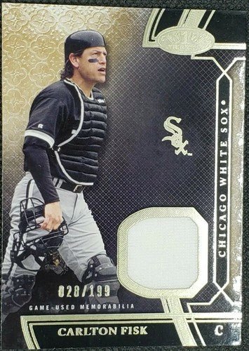 CARLTON FISK 2015 Topps Tier One 1 Game Worn Used JERSEY Relic SP /199 White Sox