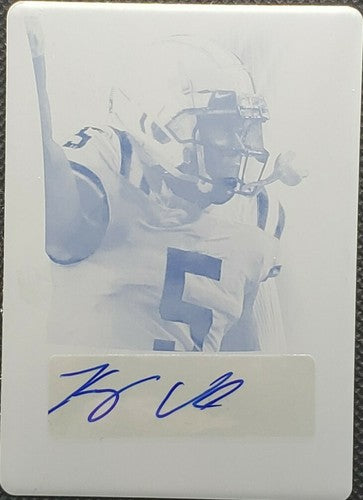 KARY VINCENT JR. 2021 Leaf Trinity RC AUTO PRINTING PLATE SP #1/1 Eagles Broncos