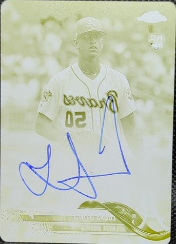 LUCAS SIMS 2018 Topps Chrome RC AUTO PRINTING PLATE SP #1/1 Braves Reds One of