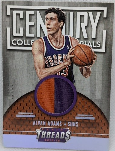 ALVAN ADAMS 2015-16 Panini Threads Game Used Jersey PATCH Holofoil SP #5/10 Suns