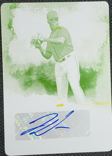 JAYLIN DAVIS 2021 Panini Chronicles Ascension RC AUTO PRINTING PLATE #1/1 Giants