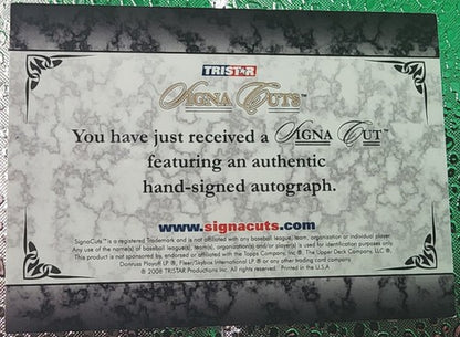 BOB LEMON 2008 TriStar SignaCuts Buyback Signa CUT AUTO GOLD SP #11/50 Cleveland