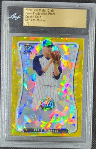 CHRIS McMAHON 2020 Leaf Metal RC Gold PRE-PRODUCTION PROOF SP 1/1 Rockies One of
