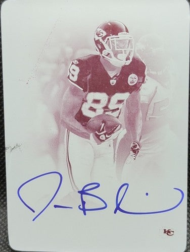 JONATHAN BALDWIN 2012 Panini Prime Signatures AUTO PRINTING PLATE 1/1 Chiefs Jon