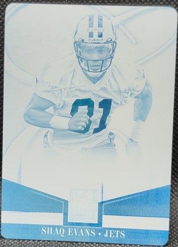 SHAQ EVANS 2014 Panini Elite RC PRINTING PLATE SP #1/1 Jets Roughriders One of