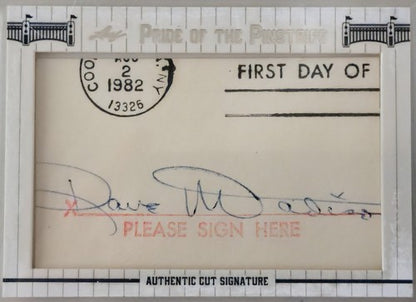 DAVE MADISON 2013 Leaf Pride Of The Pinstripe CUT AUTO #1/4 Yankees BGS Beckett