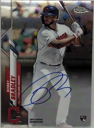 BOBBY BRADLEY 2020 Topps Chrome Rookie Prospect RC AUTO SP Cleveland Guardians
