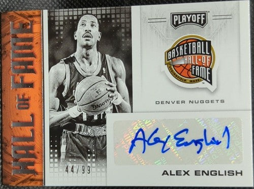ALEX ENGLISH 2020-21 Panini Chronicles Playoff Hall of Fame Blue Ink AUTO SP /99