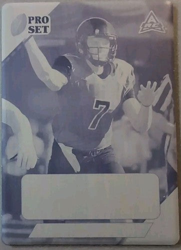 DUSTIN CRUM 2021 Leaf Pro Set Blaster RC PRINTING PLATE SP 1/1 Chiefs Kent State