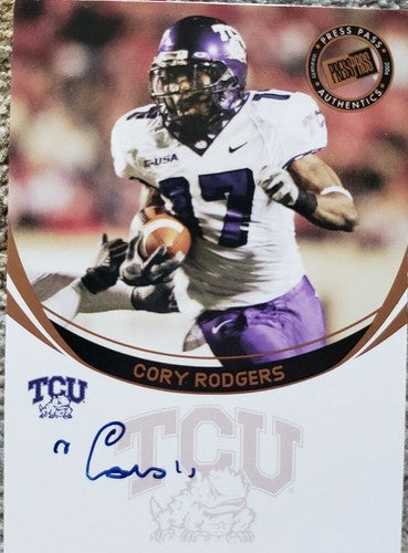 CORY RODGERS 2006 Press Pass Rookie AUTO SP "CoRo" Nickname Inscription Packers