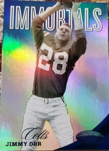 JIMMY ORR 2012 Panini Certified Immortals Legend Mirror BLUE /100 Colts Steelers