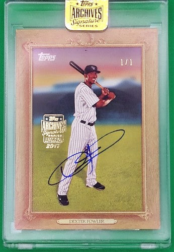 DEXTER FOWLER 2017 Topps Archives Signature 2010 Turkey Red AUTO SP #1/1 Rockies