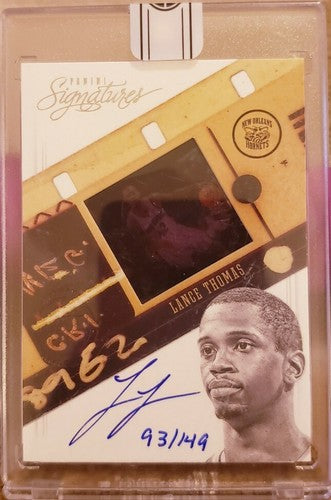 LANCE THOMAS 2015-16 Panini Replay 2012-13 Film Signature Buyback AUTO SP #/149