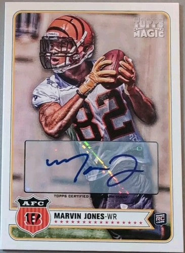 MARVIN JONES 2012 Topps Magic Football RC AUTO SP Bengals Lions Jaguars Cal #108