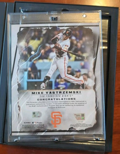 MIKE YASTRZEMSKI 2024 Fanatics Under Wraps MLB Emanate AUTO GREEN SP #/99 Giants