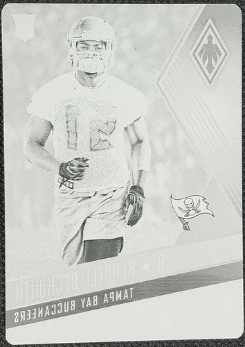 KENDALL BECKWITH 2017 Panini Phoenix RC PRINTING PLATE SP #1/1 Buccaneers One of