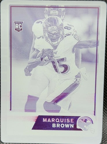 MARQUISE BROWN 2019 Panini Chronicles Classics PRINTING PLATE #1/1 Ravens One of