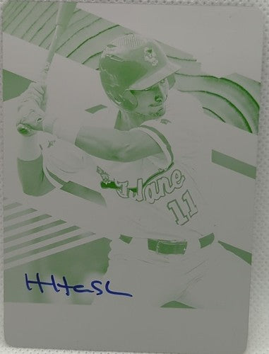HUDSON HASKIN 2020 Panini Elite Extra RC AUTO PRINTING PLATE SP #1/1 Orioles of