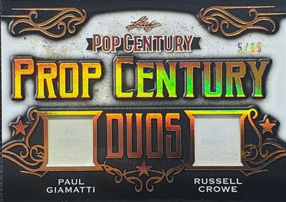 ð¬ Russell CROWE Paul GIAMATTI 2021 Leaf Pop Century DUAL Wardrobe RELIC PATCH