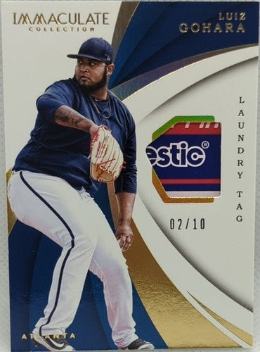 LUIZ GOHARA 2018 Panini Immaculate Game Used Jersey LAUNDRY TAG LOGO PATCH #2/10