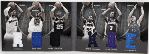 John WALL Ekpe UDOH Jordan CRAWFORD ALDRICH + 2011-12 Preferred 6 Jersey BOOKLET