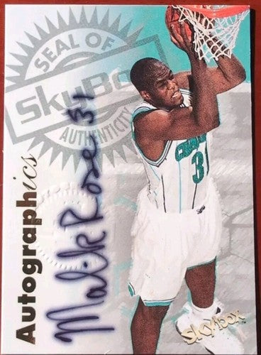 MALIK ROSE 1997-98 SkyBox Premium Autographics AUTO Hornets Knicks Spurs Thunder