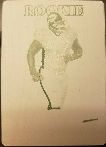 John McCargo 2006 Donruss Gridiron Gear Yellow PRINTING PLATE SP #1/1 of 1 Bills