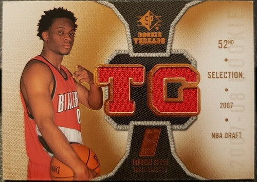 TAUREAN GREEN 2007-08 Upper Deck SP Rookie Threads Dual RC Jersey Trail Blazers