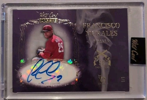 FRANCISCO MORALES 2024 Wild Card Matte Smoking Guns RC AUTO PURPLE #1/1 Phillies