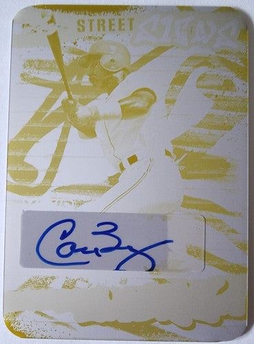 CARLOS BAERGA 2023 Leaf Vivid Street Signs AUTO PRINTING PLATE 1/1 ERROR SP Mets
