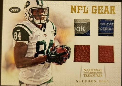 STEPHEN HILL 2012 National Treasures QUAD Jersey Laundry Tag Logo Patch SP #8/15
