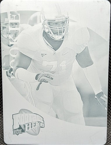 ANDRE SMITH 2009 UD Heroes RC PRINTING PLATE SP #1/1 Bengals Alabama #155 One of