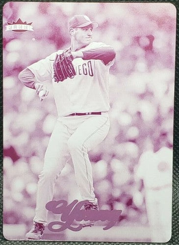 CHRIS YOUNG 2007 Fleer Ultra MLB PRINTING PLATE SP #1/1 Padres Rangers GM One of