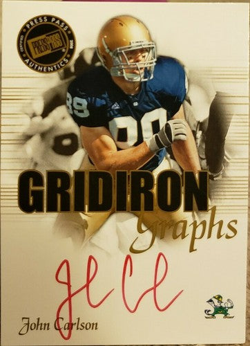 JOHN CARLSON 2008 Press Pass SE Signature Red Ink Rookie AUTO Autograph Seahawks