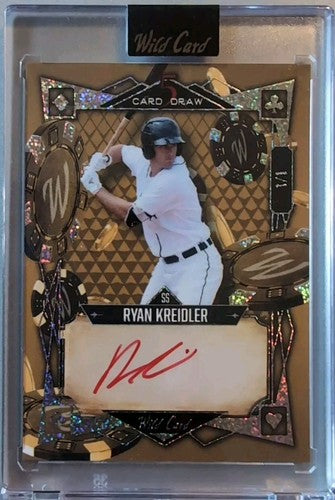 RYAN KREIDLER 2023 Wild Card 5 Card Draw RC RED INK AUTO GOLD SPARKLE 1/1 Tigers