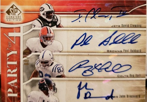 Paul HUBBARD John BROUSSARD David CLOWNEY Roy HALL 2009 SP Signature Quad AUTO #