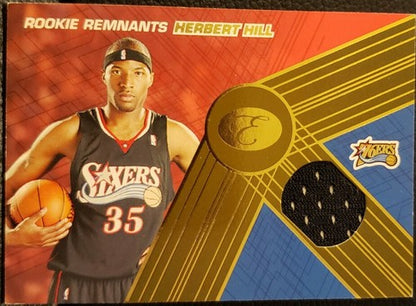 HERBERT HILL 2007-08 Bowman Elevation Remnants Jersey Relic SP #/49 76ers Sixers