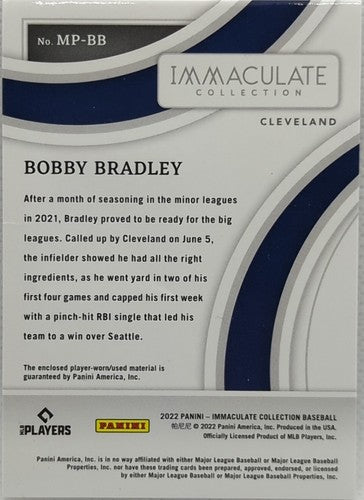 BOBBY BRADLEY 2022 Panini Immaculate Jersey LAUNDRY TAG LOGO PATCH #/6 Cleveland