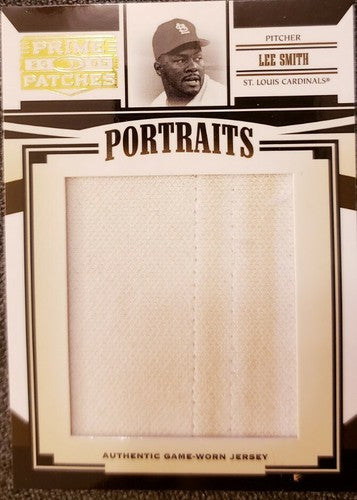 LEE SMITH 2005 Donruss Prime Patches Jumbo Game Used Jersey #/144 Cardinals Dirt
