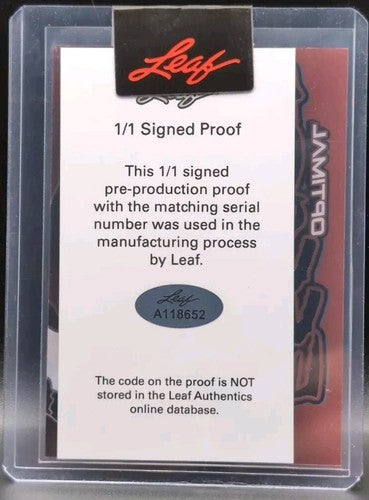 CALEB HOUSTAN 2022-23 Leaf Optichrome RC Pre-Production PROOF AUTO SP #1/1 Magic